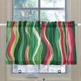 thumbnail image 4 of Ryvnso Watermelon Pattern Half Curtains Sets Tier 2 Panels Short Curtain Rod Pocket 27"W x 36"L, 4 of 7