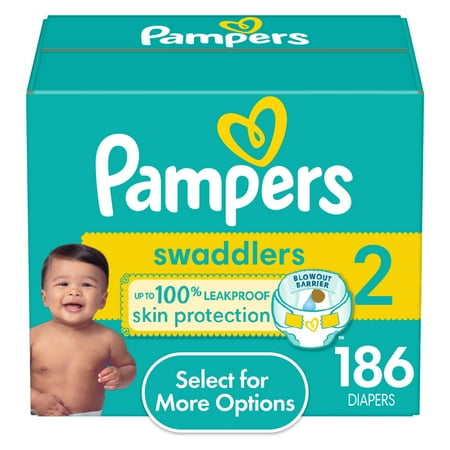 UPC: 0037000833109 | Pampers Swaddlers Diapers Size 2 186 Count (Select for More Options)
