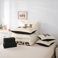 thumbnail image 6 of meiyoeat leopard Bowknot Initial Art 7 Pieces Full Size Bedding Sets,Cheetah Print Alphabet Full Size Bed in a Bag,Black Reversible, 6 of 7