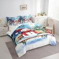 thumbnail image 4 of Castle Fairy Kids Red Sparrows 7-Piece Twin Bedding Sets,Christmas Snowman Bedding Comforter Set,Happy New Year Breathable Sheet Sets,Super Cozy Room Decor, 4 of 9