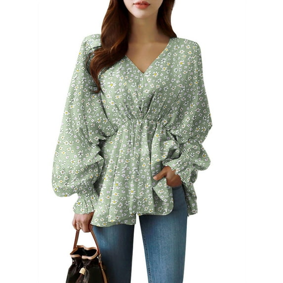 ZANZEA Womens Tops Shirts Cuff Puff Sleeve Korean Casual Cable Blouses
