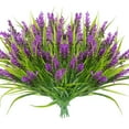 thumbnail image 1 of Homwamee 12 Paquetes de Lavanda Artificial, Plantas, Plantas Falsas de Exterior Césped de Primavera con Flores para Maceta Resistente a los Rayos UV Decoración de Jardín para Jardín Patio Macetero Co, 1 of 17