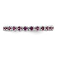 thumbnail image 4 of Auriga 925 Sterling Silver Rhodolite Garnet Eternity Ring for Women Size- 10, 4 of 6