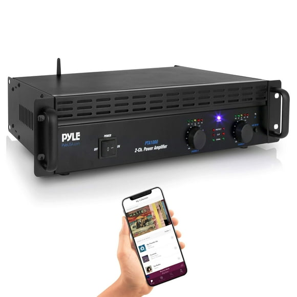Amplificador de potencia Bluetooth Pyle PTA1000, 1000 W, 2 canales, montaje en rack