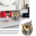 thumbnail image 3 of Owl Statue Decor Metallic Golden Owl Figurines Shelf Decorations Decorative Z, 3 of 3