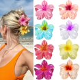 thumbnail image 1 of Pinzas de Flores para Mujer, Pinzas para el Cabello con Flores, Pinzas para el Cabello Estilo Plumeria Hawaiana, Accesorios Hawaianos para Cabello Grueso, 1 of 4