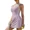 purple, variant on Attraco Tennis Dresses for Women Contrasting Colors with Shorts and Pockets and Bra V Neck Racerback Golf Activewear