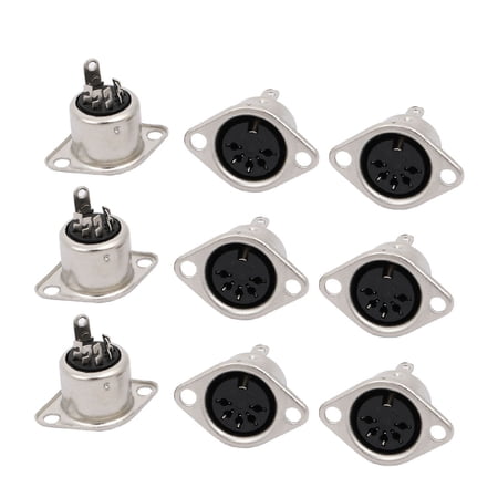 9Pcs 5Pin Female Jack DIN Adapter Sockets Panel Mount Connector price history on PriceWatchPro
