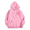 thumbnail image 4 of Womens Oversized Hoodies Novelty Floral Print Drawstring Long Sleeve Sweatshirts 2025 Trendy Casual Relaxed Fit Fall Workout Shirts, 4 of 7