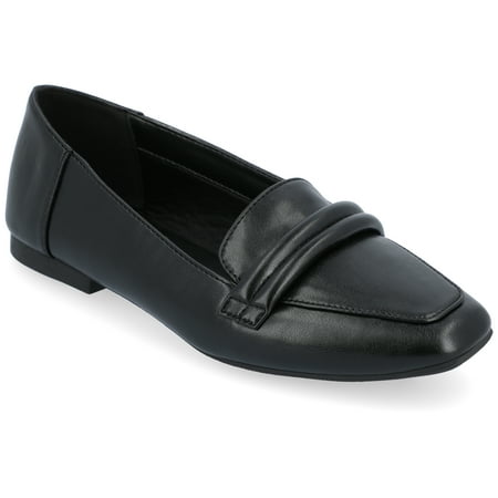 

Journee Collection Womens Vidoree Tru Comfort Foam Loafer Slip On Square Toe Flats