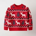 thumbnail image 2 of Otqutp Toddler Clothing for Birthday Baby Boys Girls Crewneck Sweaters Autumn/Winter Christmas Printed Knitwear Christmas Indoor/Outdoor(Red,12-24 Months), 2 of 3
