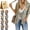 Gray, variant on Tie Front Kimono Top Womens Cute Flowy Summer Cardigan Beach Cover Ups Short Western Floral Dusters Lightweight