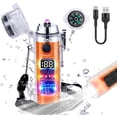 thumbnail image 1 of YOZWOO Electric Lighter - USB Rechargeable Dual Arc Plasma Lighter with LED Flashlight and Compass for Outdoor Adventure, Camping, BBQ, Diving (Orange), 1 of 8