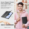 thumbnail image 2 of Folio Case With Screen protector & Stylus Pen for Samsung Galaxy Tab S10 Lite/ S10 FE/ S9 FE 5G 10.9 Inch/Tab S9 11 Inch Case Tempered Glass Multi-Angle Protective Cover - Black1, 2 of 5