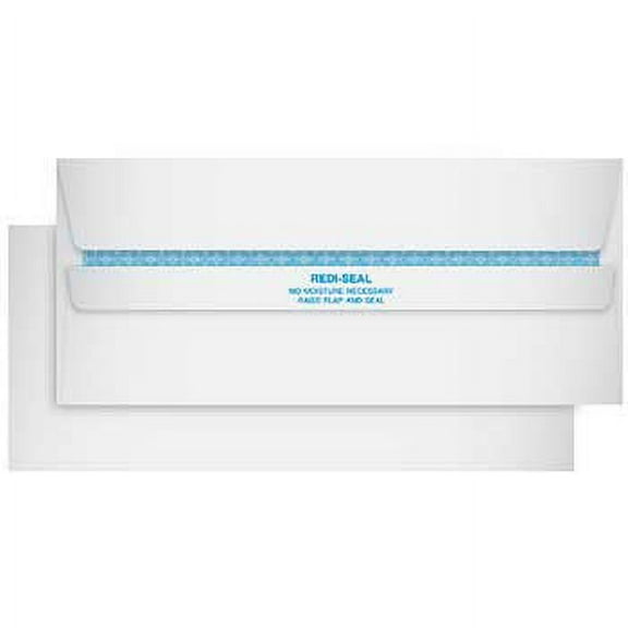 Quality Park #10 Security Tinted Envelopes with Self Seal Closure, 24 lb. White Wove, 4 1/8" x 9 1/2", 500/BX