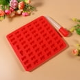 thumbnail image 5 of Molde de silicona con forma de oso para chocolate, 53 cavidades, para hacer gomitas, gelatina, galletas, cubitos de hielo (rojo, con gotero), 5 of 5