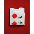 thumbnail image 3 of Crane Silhouette  Sweatshirt Women -Image by Shutterstock, Female Small, 3 of 4