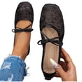thumbnail image 5 of KIJBLAE Women's Closed Toe Solid Slip On Moccasin Flats, Fashion Low Cut Soft Sole Trendy Casual Flat Shoes Black 39, 5 of 9