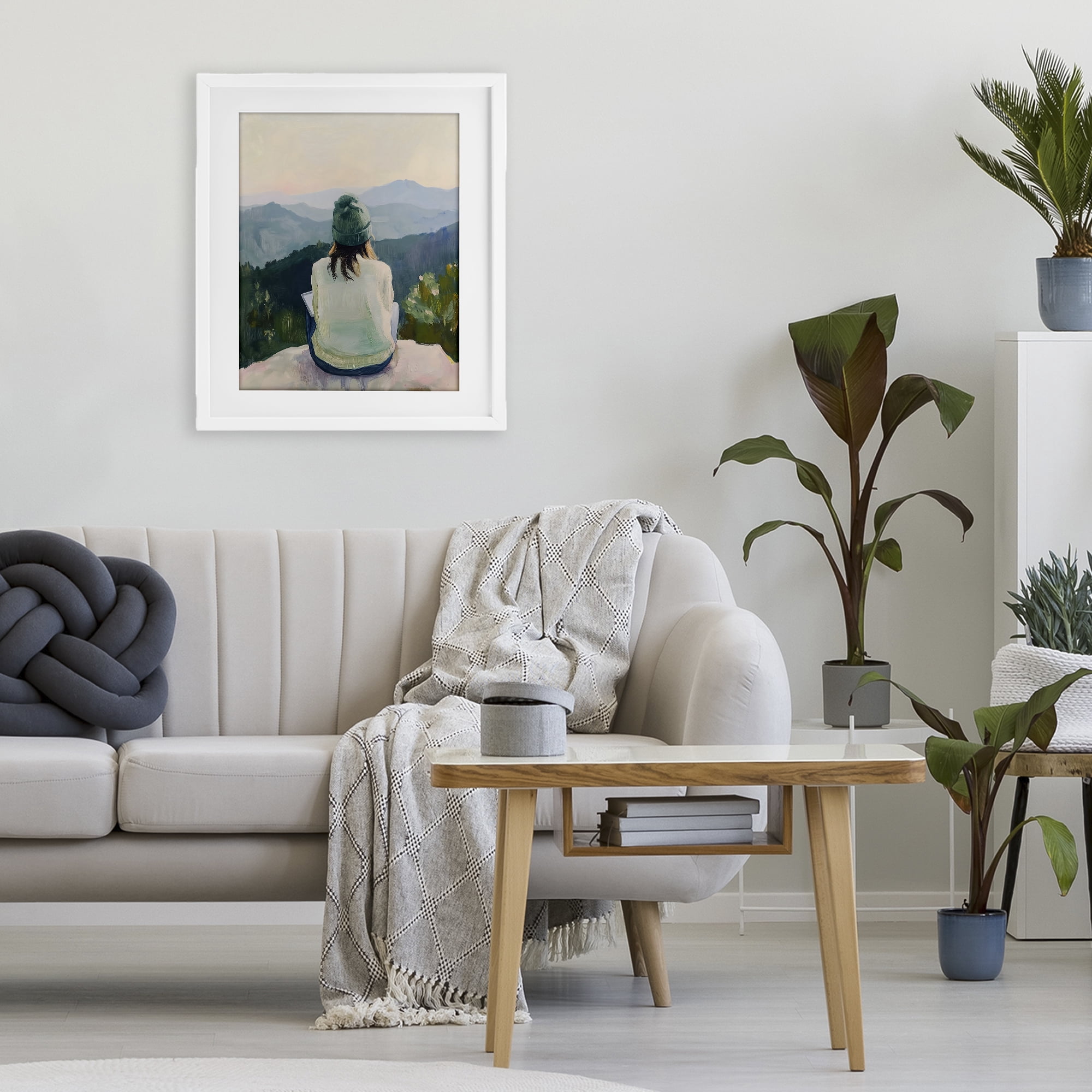 Stupell Industries Mindful Solitude Meditation View White Framed Print Under Glass, design by The Prints Vibe