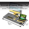 thumbnail image 4 of Computer Mat Black and White Desk Mat Large, Big Mouse Pad Gaming Desk Mats, Mouse Pad Gaming Non-Slip Rubber Base Waterproof with Stitched Edges, 35.4" X 15.7" for Work/Game/Office Diamond, 4 of 7