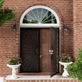 thumbnail image 2 of 72" X 80" Prehung Security door Universal/Reversible Hinging White Surface Mount Steel Security Door With Perforated Metal Screen Without Lock, 2 of 5