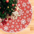 thumbnail image 5 of FMSHPON Bright Snowflakes Xmas Christmas Tree Skirt Stand Mat for Holiday Party Decoration Indoor Outdoor 48 inches, 5 of 6
