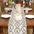 thumbnail image 2 of TIELUTT Easter Table Runner Linen Bunny Print Tablecloth Holiday Party Table Decoration Tablecloth Pad Geometric Table Street Table Extra Long Fall Table Denim Runners for Tables 60 Table, 2 of 6
