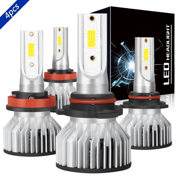 OBNDVU LED Headlight Bulbs High Low Beam White for 2013-2016 Ford Escape 2014 2015