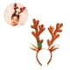thumbnail image 4 of KAKOWELY Tocado de tela con diseño de astas grandes para Navidad, ideal para fiestas y decoración del cabello (café), 4 of 4