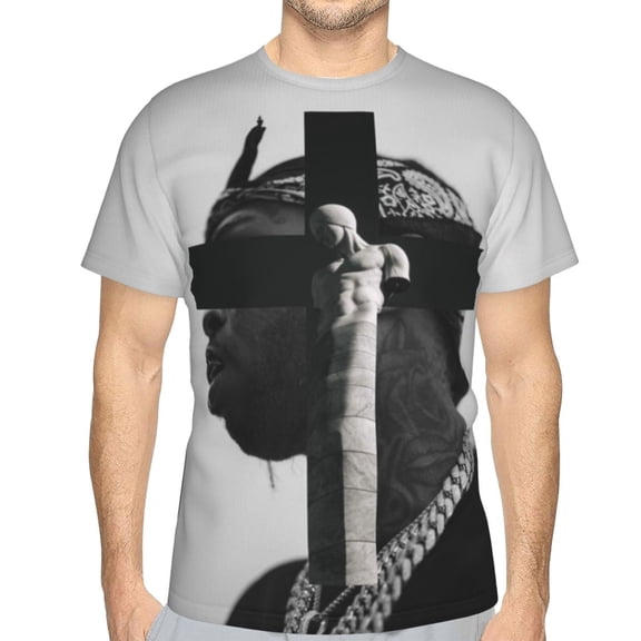 Pop Smoke Unisex 3d Pattern Printed Short Sleeve T-Shirts Casual Graphics Tees Small