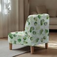 thumbnail image 5 of HELLHERO Leaf Pattern Stretch Elastic Bottom Dustproof Accent Chair Washable Cover Stain Protection Armless Accent Chair Washable Cover for Armless Chair, 5 of 8