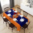thumbnail image 6 of Orange Navy Blue Seahorse Table Cloth Waterproof Tablecloths, Summer Beach Coastal Modern Tablecloth Dining Table Cover for Kitchen Party Tabletop Outdoor, Rectangle Tablecloth 54x108 Inch, 6 of 9