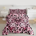 thumbnail image 2 of jejeloiu Leopard Print Bowknot Full Size Comforter Sets,Wild Animals Bedding Sets For Cheetah Lover Reversible 3 Pieces, 2 of 8