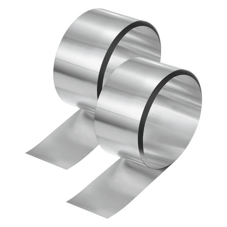 Uxcell 2-Pack Aluminum Flashing, 3.3ft x 2" x 0.004" Aluminum Flashing Roll, Roofing Aluminum Metal Strip Sheet Roll