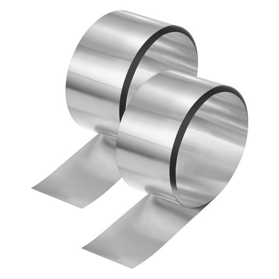 Uxcell 2-Pack Aluminum Flashing, 3.3ft x 2" x 0.004" Aluminum Flashing Roll, Roofing Aluminum Metal Strip Sheet Roll