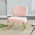thumbnail image 3 of SJIOUN PU Leather Accent Arm Chair Mid Century Upholstered Armchair with Metal Frame Extra-Thick Padded Backrest and Seat Cushion Sofa Chairs for Living Room ( orange PU Leather + Metal F, 3 of 22