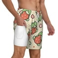 thumbnail image 3 of Gaeub Frog Hold Strawberry Mens Swim Trunks Stretch Beach Shorts Quick Dry for Men Swim Shorts Swimwear with Pockets- XX-Large, 3 of 9