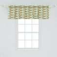 thumbnail image 2 of Ambesonne Retro Window Valance, Retro Bus Pattern, 54" X 18", Pale Blue Mustard, 2 of 3