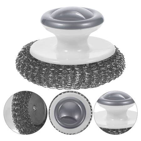 Raindrops 2-Piece Dishwashing Brush Set with PP Handles and Stainless Steel Scrubbers for Effective Kitchen Cleaning