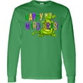 thumbnail image 3 of Inktastic Happy Mardi Gras Cute Alligator with Beads Long Sleeve T-Shirt, 3 of 5