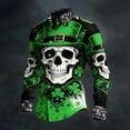 thumbnail image 2 of IWRICH Men's St. Patrick's Day Long Sleeve Shirts Casual Button down Shirts Print Dress Shirt Autumn Spring Tops Outfits 11-Green XL, 2 of 3