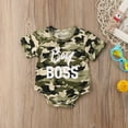 thumbnail image 5 of Inevnen Newborn Baby Boy/Girl Boss Short Sleeve Camo Romper Jumpsuit Outfits, 5 of 9