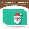thumbnail image 3 of Stylish Santa Claus Christmas-featured Non-Slip Placemats Cute Cartoon Style Clip Art Indoor Door Mat Christmas-featured Washable Home Entrance Mat for Home Restaurant Deco 17.7x13 Inches, 3 of 5
