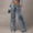 Grey, variant on Sequin Wide Leg Pants For Women Sparkly Glitter Long Pants Tie Up Soft Elastic Waist Trendy Trousers Purple