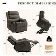 thumbnail image 3 of Korser Small Power Lift Recliner Chair for Elderly with Memory Function Linen for Living Room,Black, 3 of 9