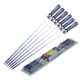 thumbnail image 1 of Brochetas de barbacoa Abanopi reutilizables de metal Herramienta de kebab acero inoxidable, 1 of 7