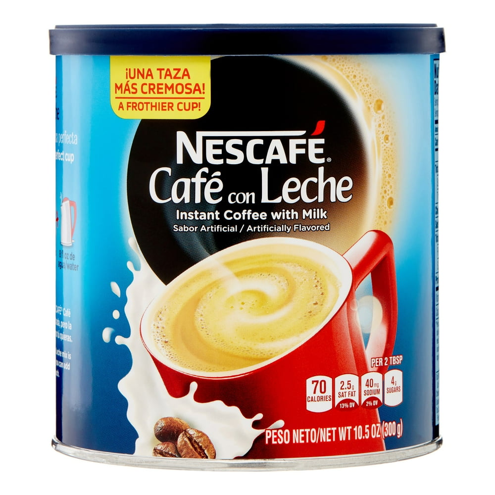 Nescafe Instant Coffee, Café con Leche, 10.5 Oz