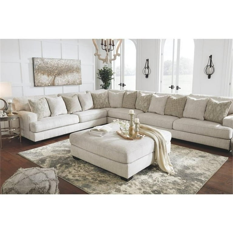 Rawcliffe Oversized Accent Ottoman - Parchment Rawcliffe Oversized Accent Ottoman - Parchment