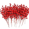 thumbnail image 1 of Christmas glitter berry stem, used for Christmas tree decoration, 1 of 6