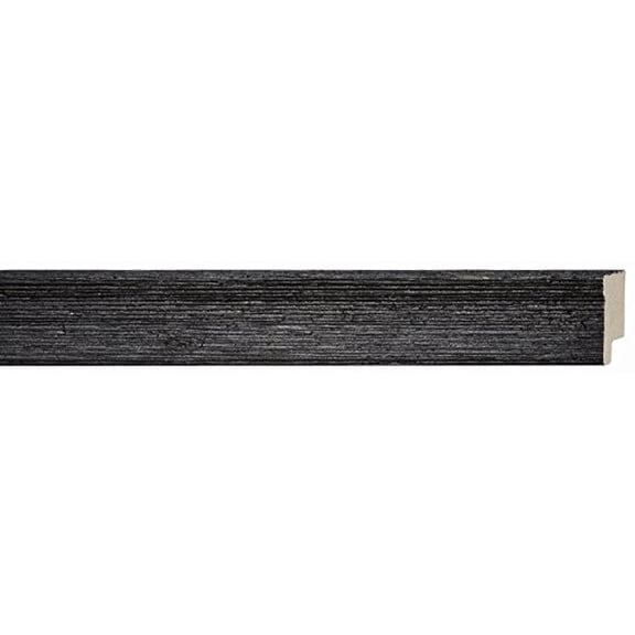 Picture Frame Moulding (Wood) 100Ft Bundle - Distressed/Aged Black Finish - 1.5" Width - 1/2"